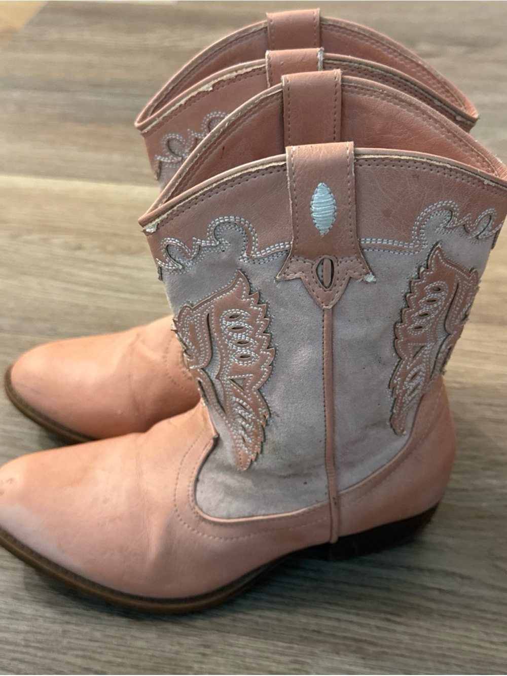 Frye Boots Girls Size 3 Carson Firebird Mid Pull On Western Cowboy Boot Pink